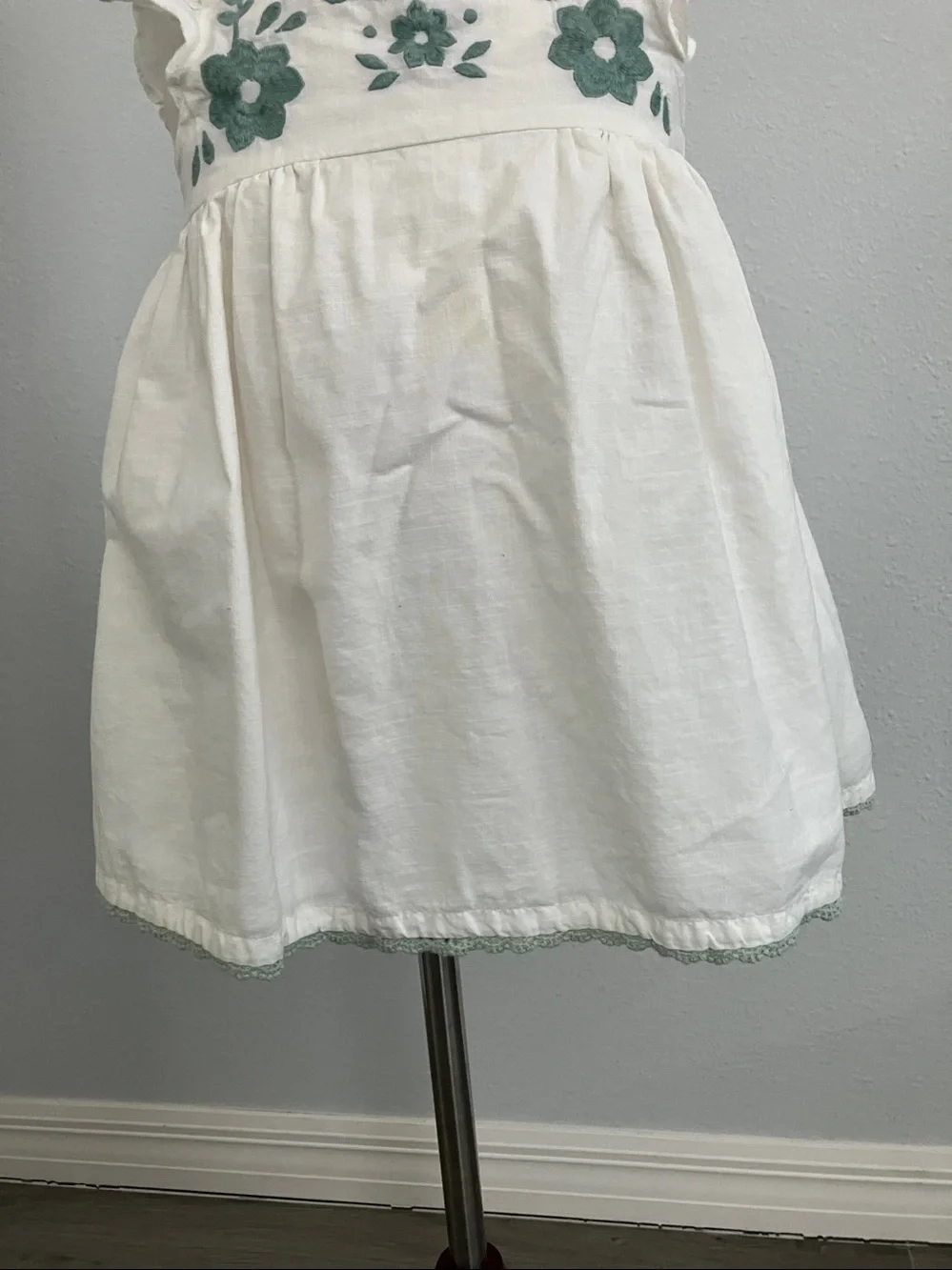 RACHEL ZOE Girls Off White Embroidered Dress Top | 5
